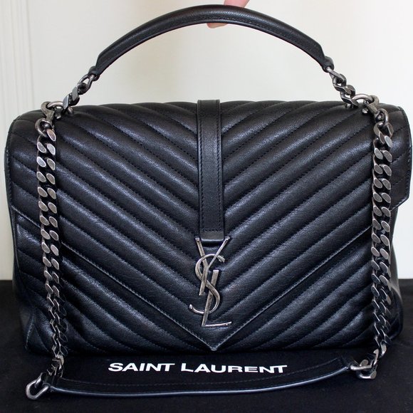 Saint Laurent Handbags - YSL Large College Bag in Black Leather